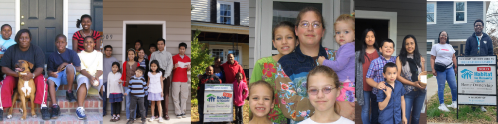 Just a few of the families who have become Habitat homeowners 